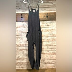 Free People - Hot Shot Romper - gray/black/charcoal - size M